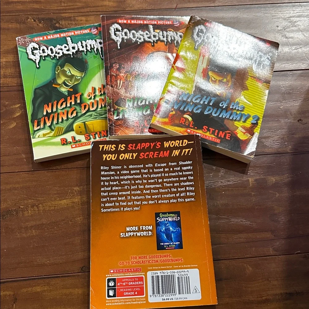 Goosebumps Slappy 5 Book Lot Night Living Dummy 1 2 3 SlappyWorld R.L. Stine